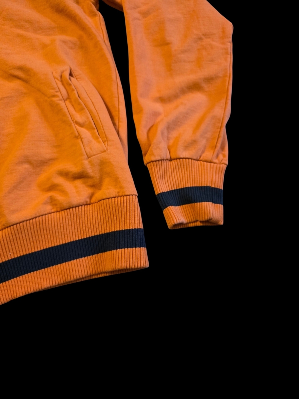 Vintage Classic Orange Track Jacket with Navy Lettering - Picture 3 of 7
